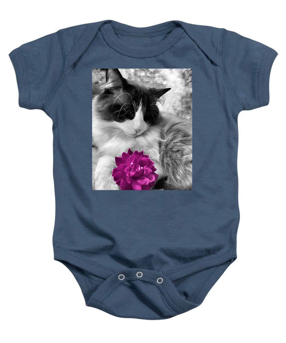 Fiona's Fuschia Flower - Baby Onesie