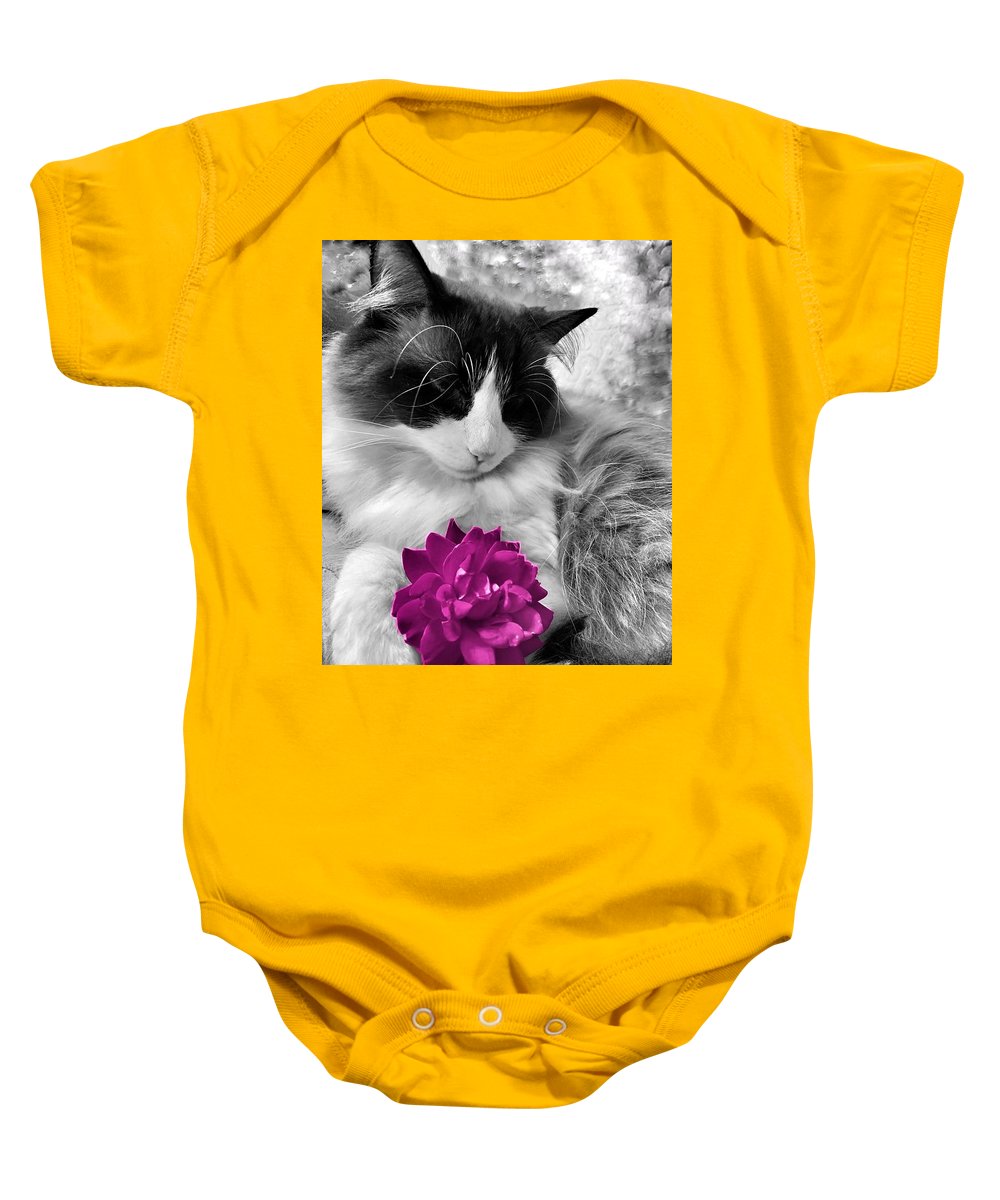 Fiona's Fuschia Flower - Baby Onesie