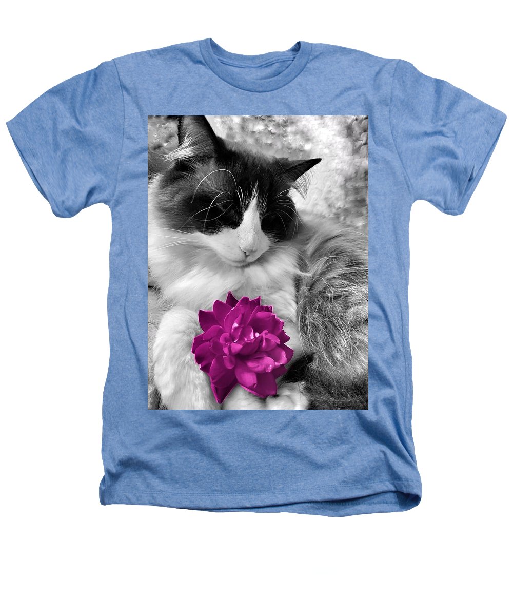 Fiona's Fuschia Flower - Heathers T-Shirt