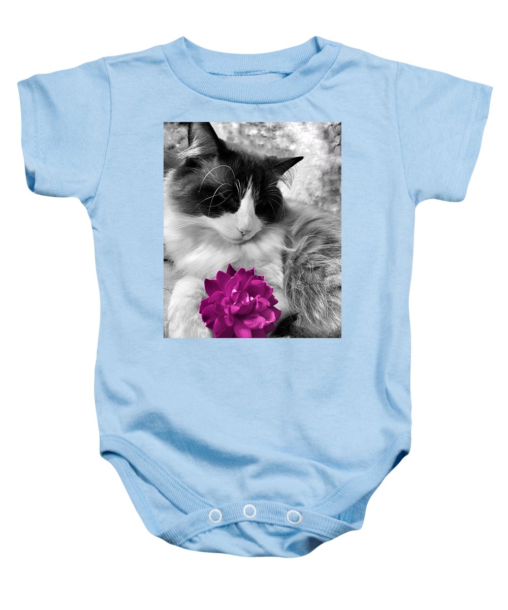 Fiona's Fuschia Flower - Baby Onesie