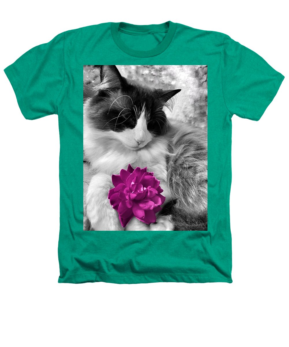 Fiona's Fuschia Flower - Heathers T-Shirt