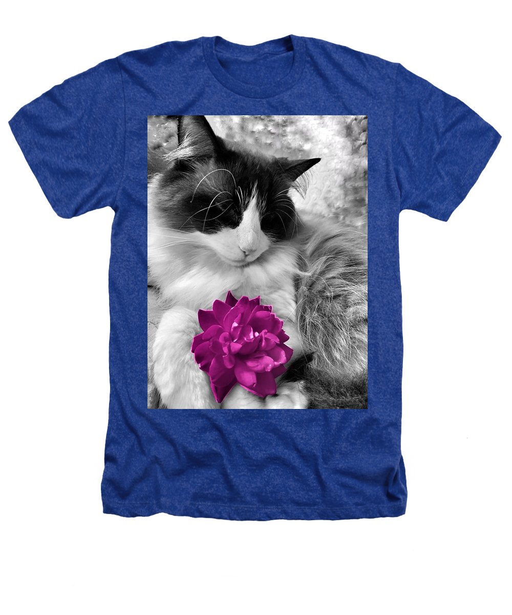 Fiona's Fuschia Flower - Heathers T-Shirt