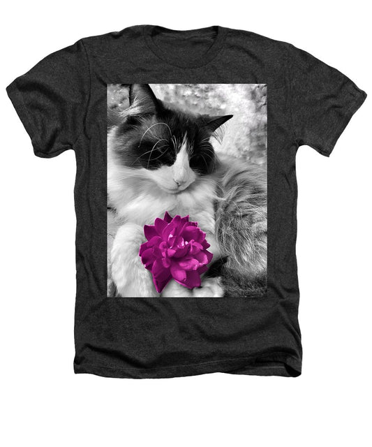 Fiona's Fuschia Flower - Heathers T-Shirt