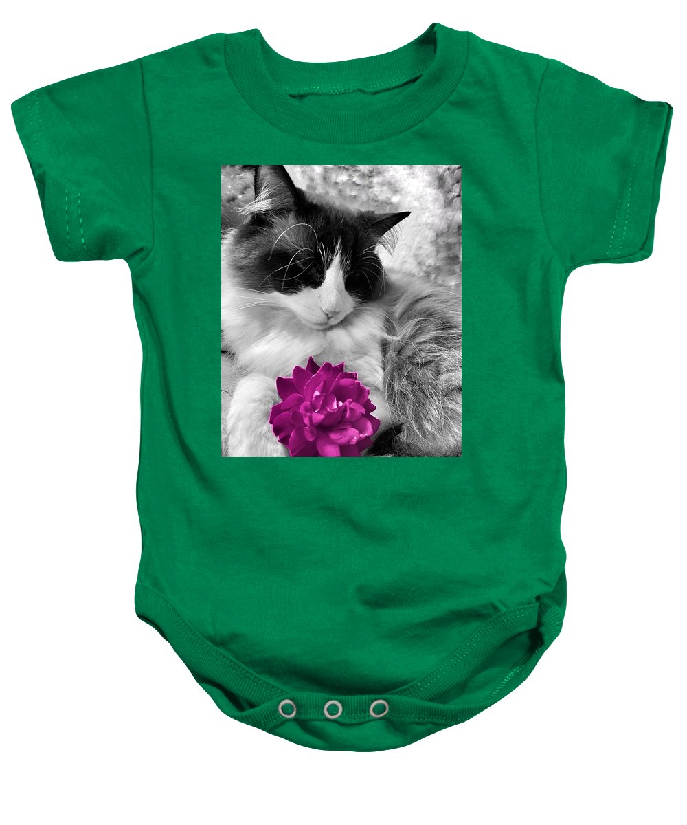 Fiona's Fuschia Flower - Baby Onesie