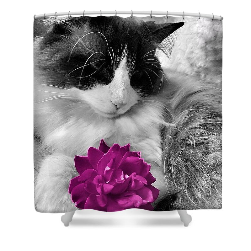 Fiona's Fuschia Flower - Shower Curtain