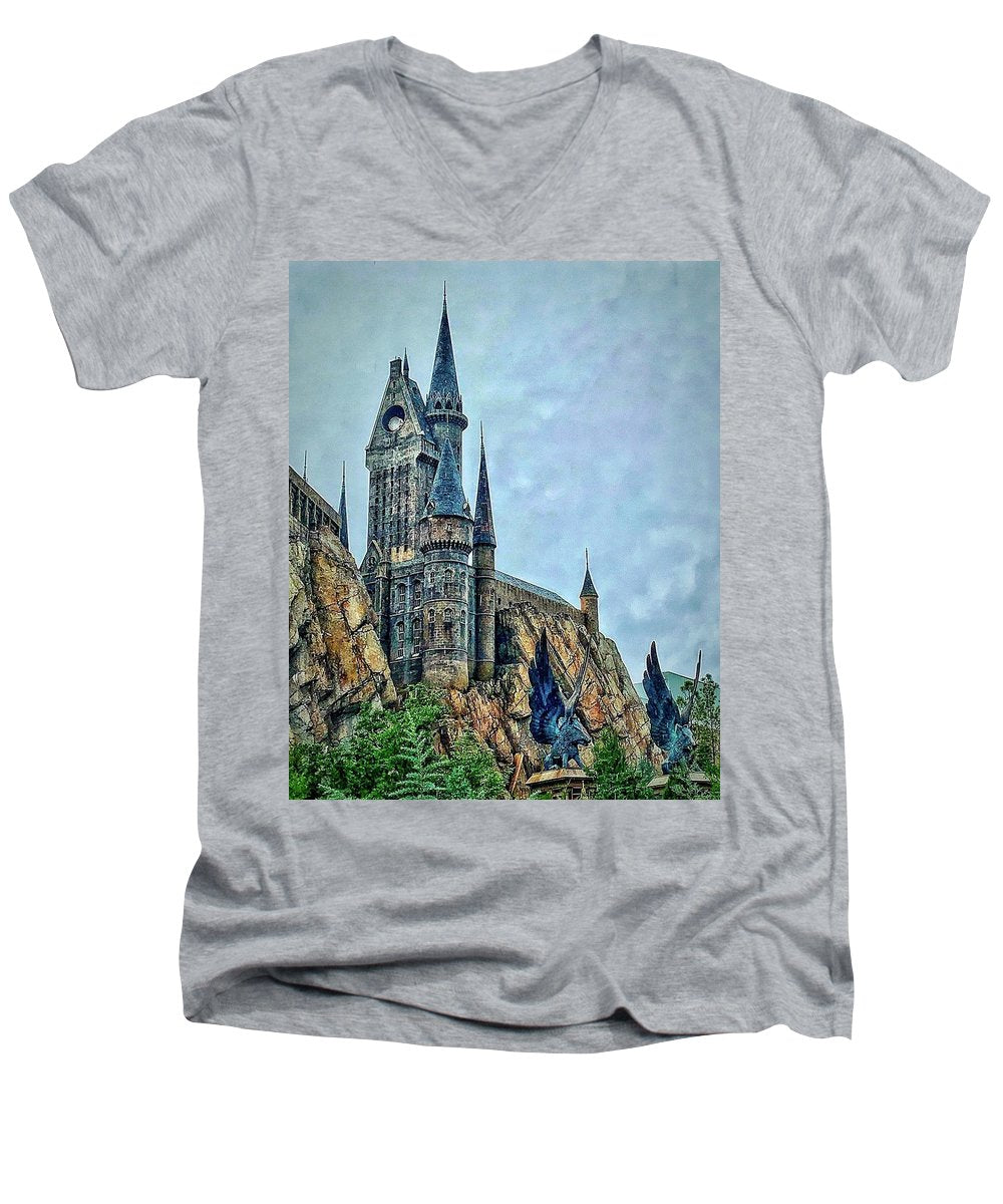 Hogwart's Castle - Men's V-Neck T-Shirt