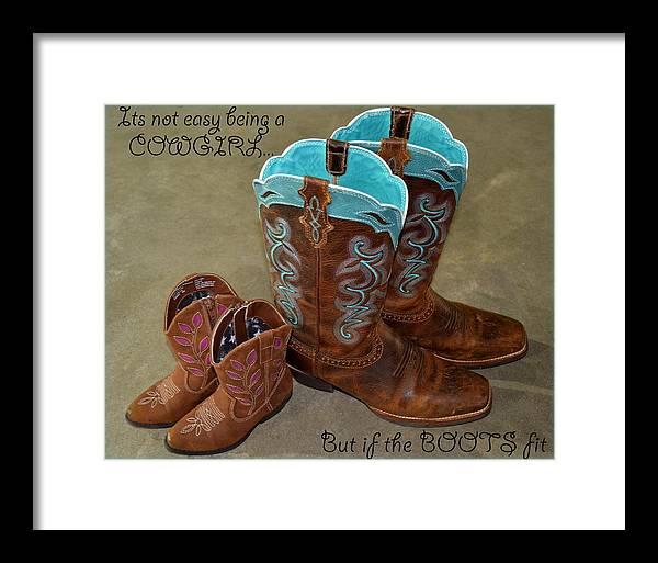 It's Not Easy Being s Cowgirl - Framed Print