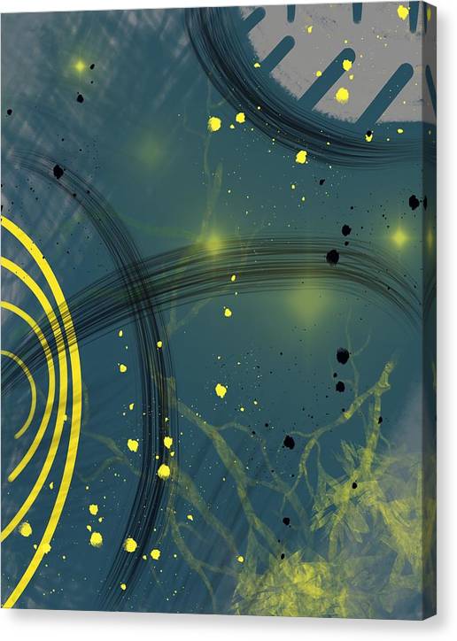 Jaune Abstrait - Canvas Print