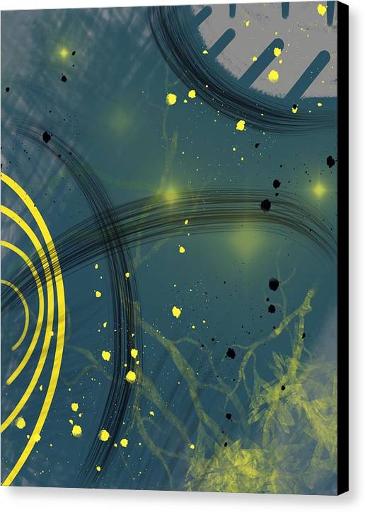 Jaune Abstrait - Canvas Print