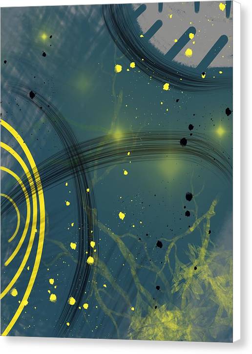 Jaune Abstrait - Canvas Print