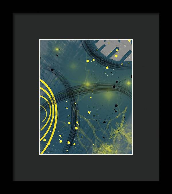 Jaune Abstrait - Framed Print