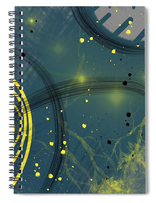 Jaune Abstrait - Spiral Notebook