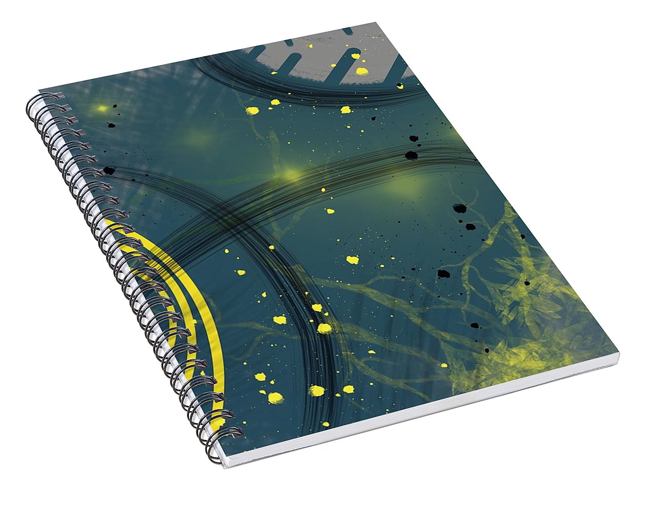 Jaune Abstrait - Spiral Notebook