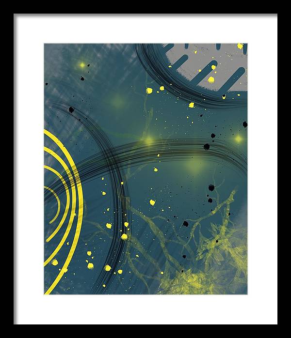 Jaune Abstrait - Framed Print