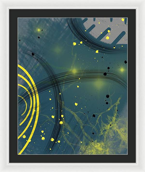 Jaune Abstrait - Framed Print