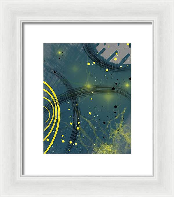 Jaune Abstrait - Framed Print