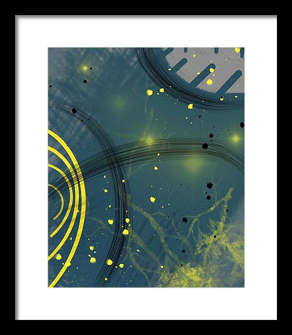 Jaune Abstrait - Framed Print