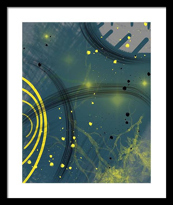 Jaune Abstrait - Framed Print