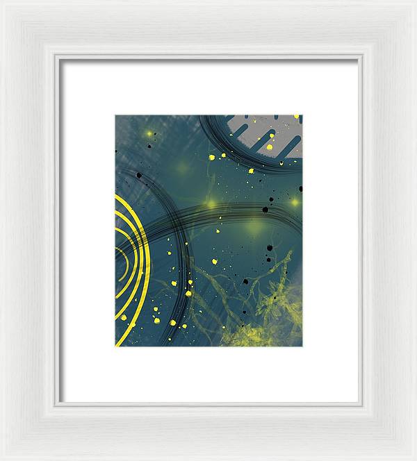 Jaune Abstrait - Framed Print