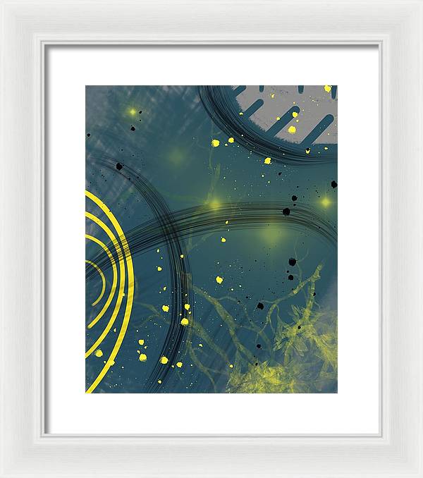 Jaune Abstrait - Framed Print