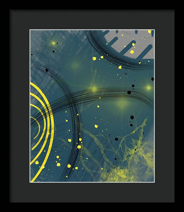 Jaune Abstrait - Framed Print