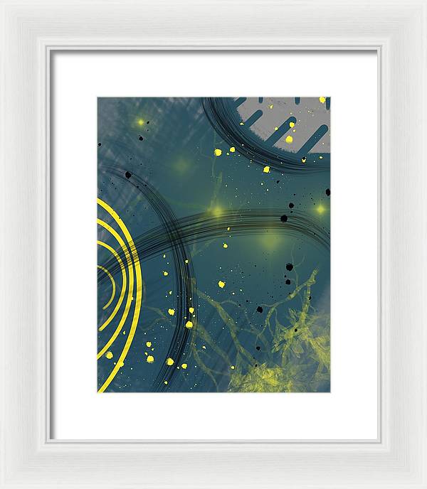 Jaune Abstrait - Framed Print