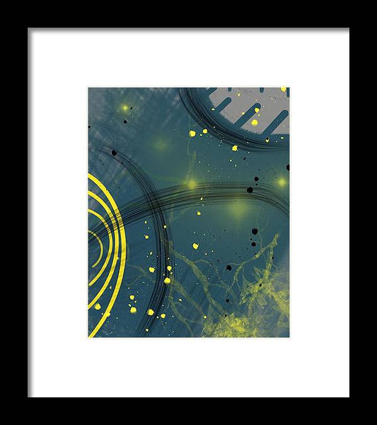 Jaune Abstrait - Framed Print