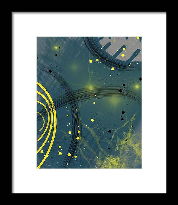 Jaune Abstrait - Framed Print