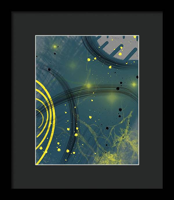 Jaune Abstrait - Framed Print