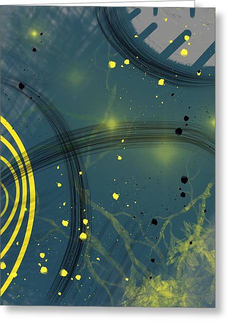 Jaune Abstrait - Greeting Card