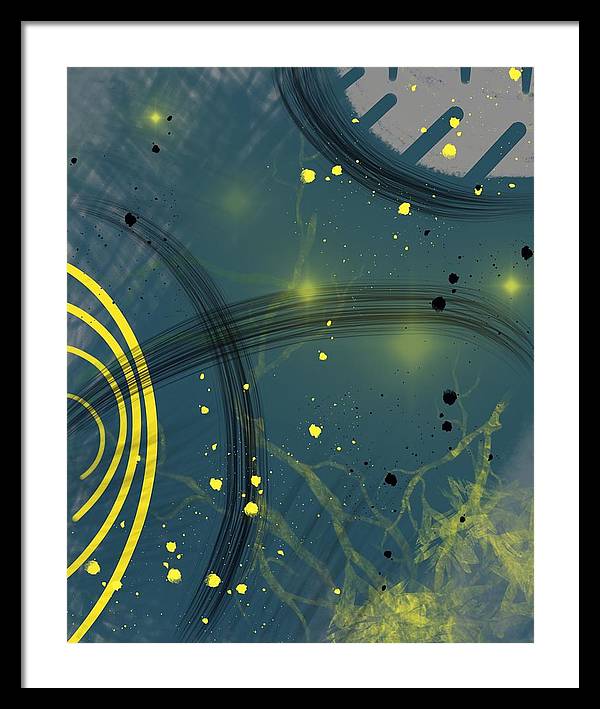 Jaune Abstrait - Framed Print