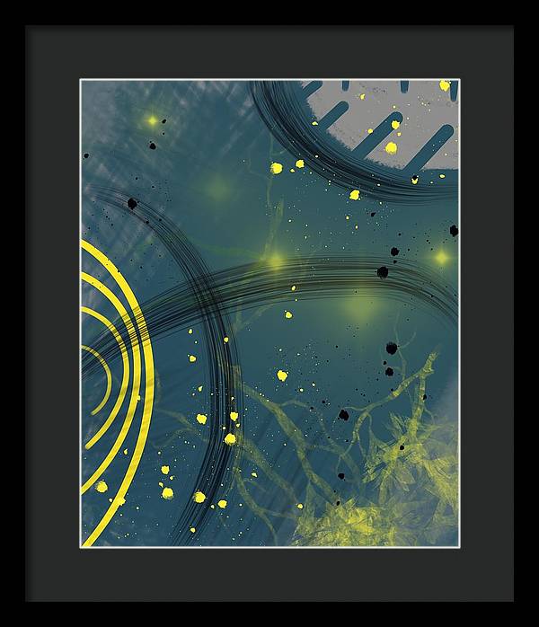 Jaune Abstrait - Framed Print