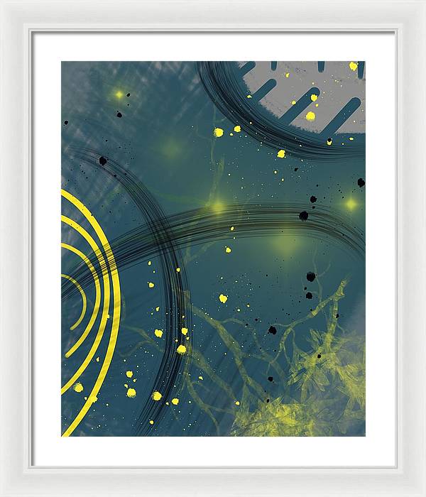 Jaune Abstrait - Framed Print