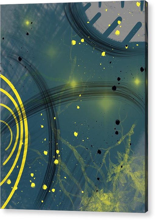 Jaune Abstrait - Acrylic Print