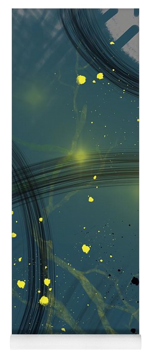 Jaune Abstrait - Yoga Mat