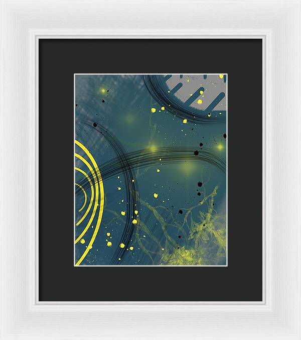 Jaune Abstrait - Framed Print