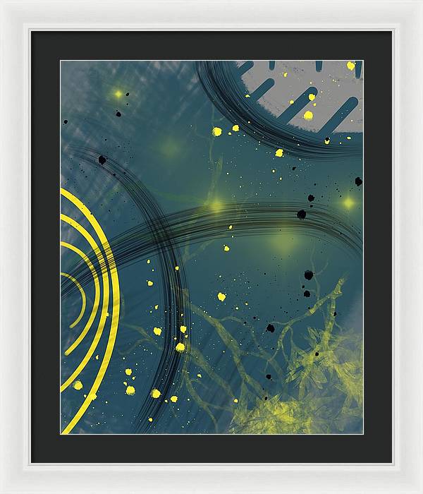 Jaune Abstrait - Framed Print