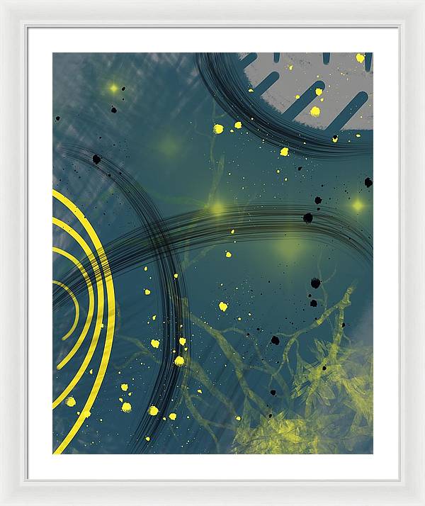 Jaune Abstrait - Framed Print