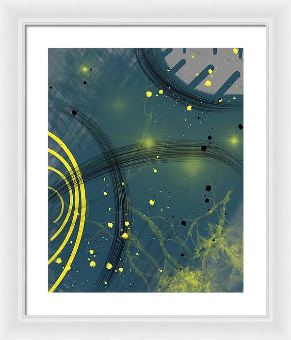 Jaune Abstrait - Framed Print