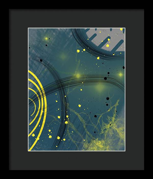 Jaune Abstrait - Framed Print