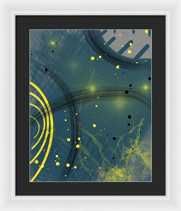 Jaune Abstrait - Framed Print