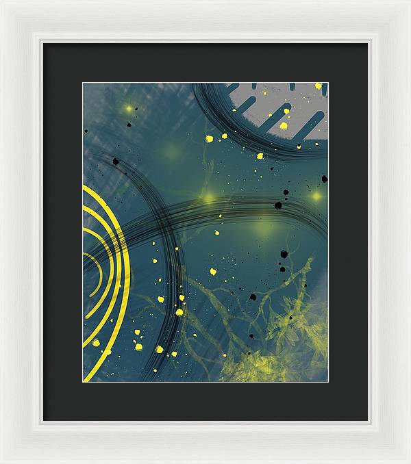 Jaune Abstrait - Framed Print