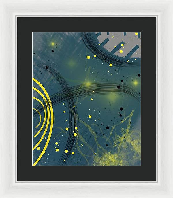 Jaune Abstrait - Framed Print