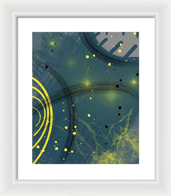 Jaune Abstrait - Framed Print