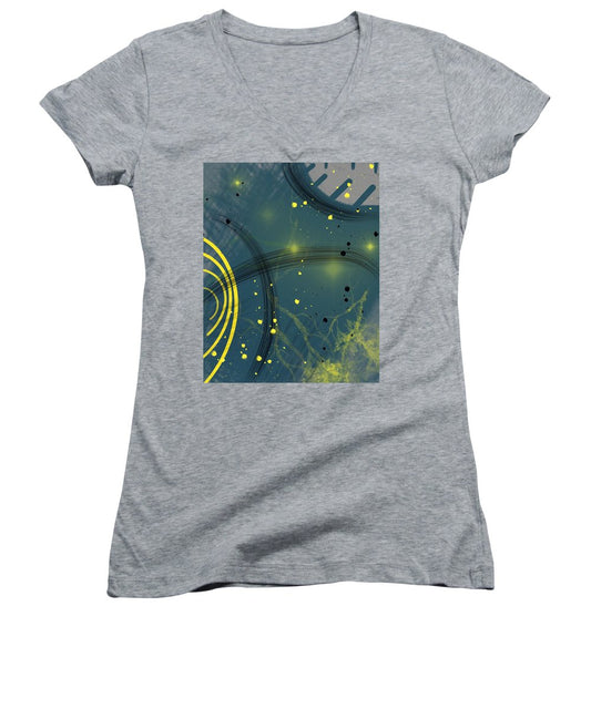 Jaune Abstrait - Women's V-Neck