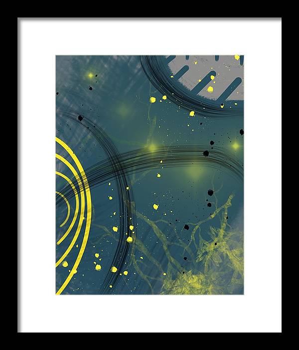 Jaune Abstrait - Framed Print