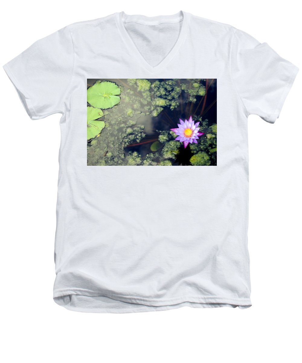 Lily Pad Pond - Men's V-Neck T-Shirt