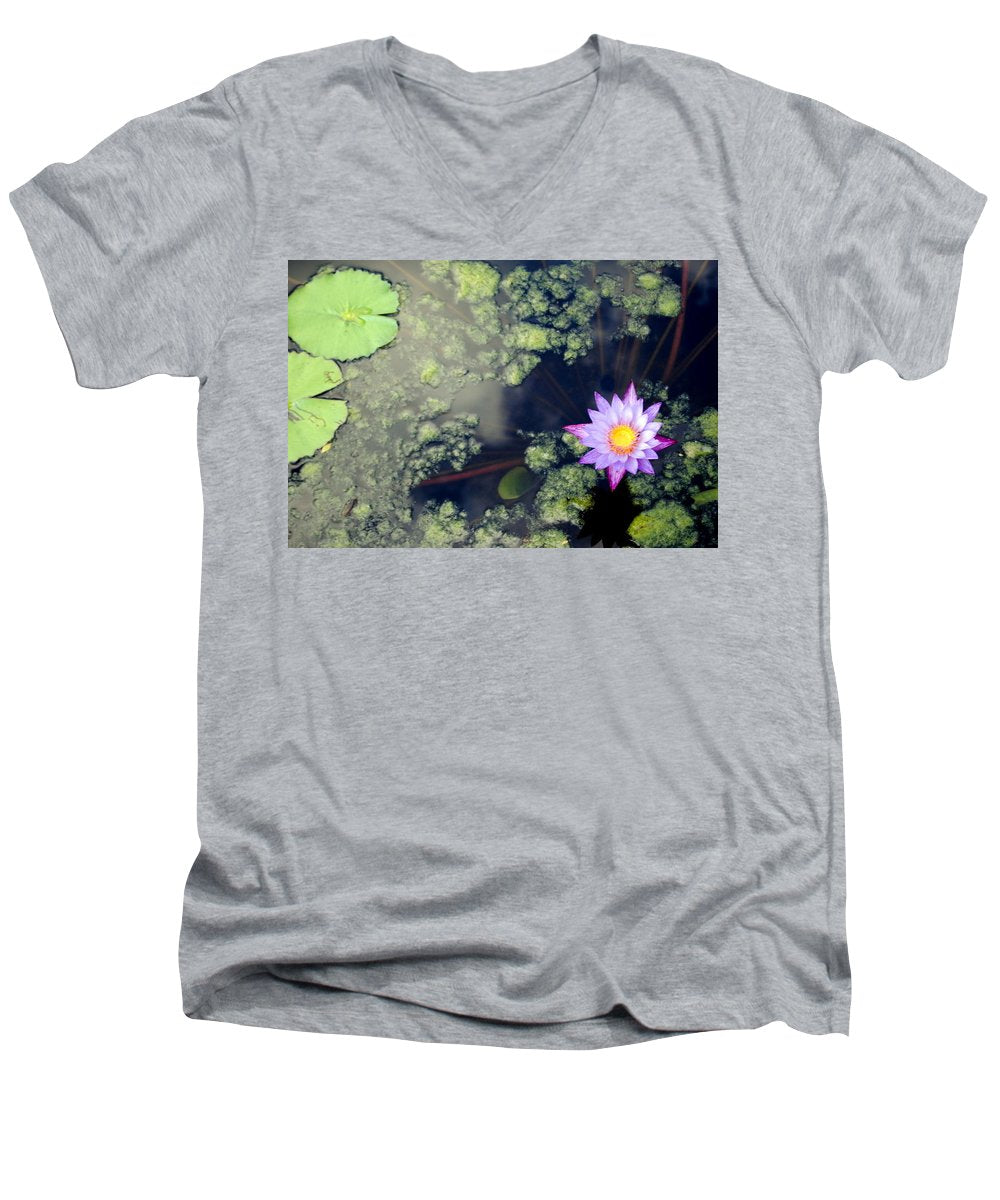 Lily Pad Pond - Men's V-Neck T-Shirt