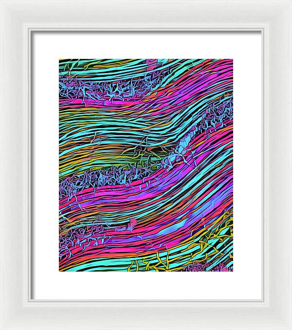 Neon Circuit - Framed Print