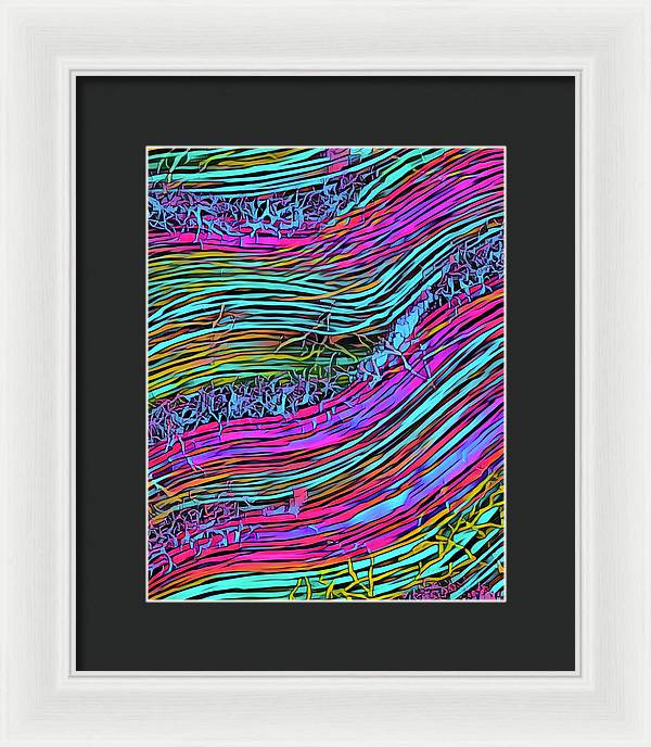 Neon Circuit - Framed Print